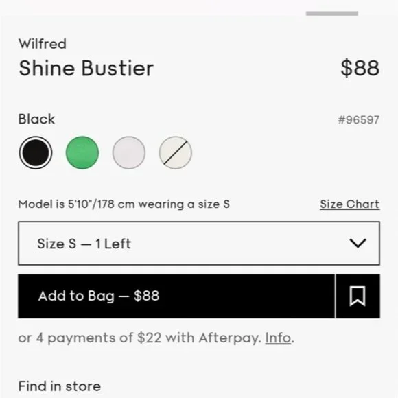 WILFRED•Shine Bustier- Black- Size S - Picture 7 of 7